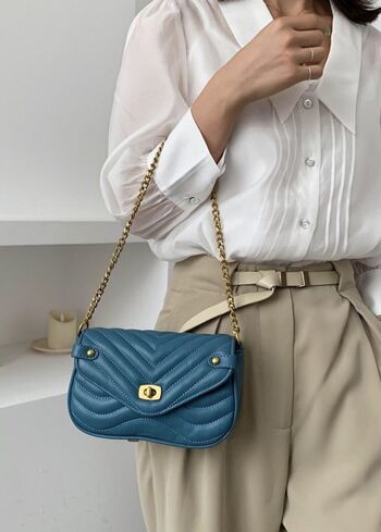 AnBeck 'Miss Trendy' Petit sac à bandoulière bidirectionnel (Bleu) 1