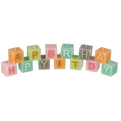 Set 13 velas dado Happy Birthday 40x3cm