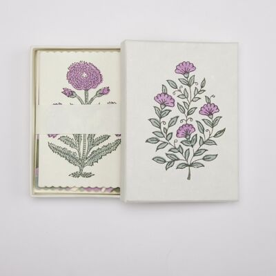 Boxed Artisan Notecard Set – BNS Malika Lilac