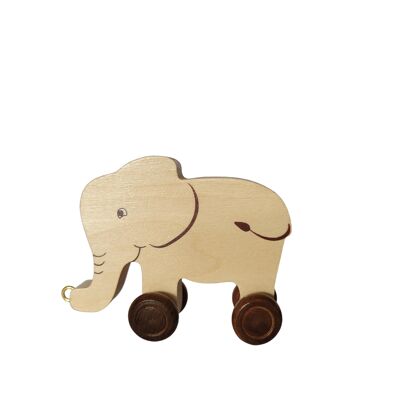 Elefante de madera natural