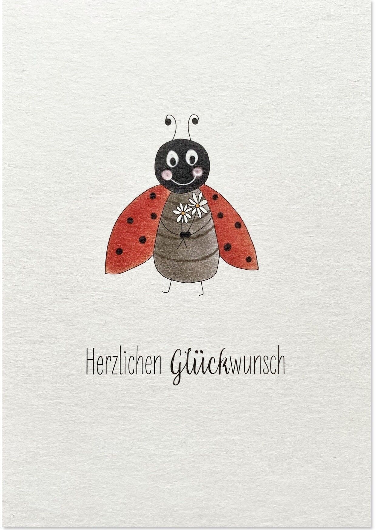 Marienkäfer mit Gänseblümchen