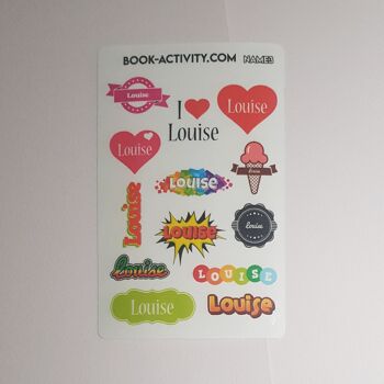 Kaufen Sie Personalisierte Aufkleber mit dem Vornamen Louise
