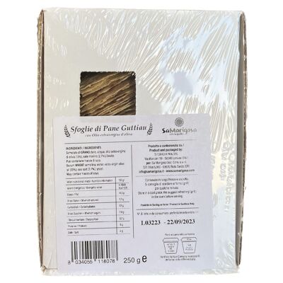 Sheets of Pane Guttiau pack 250 g