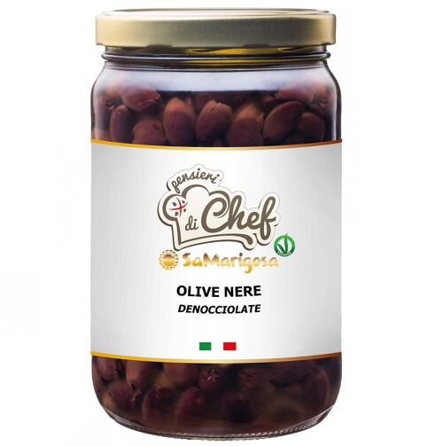 Olive nere denocciolate  Vaso 1400 g