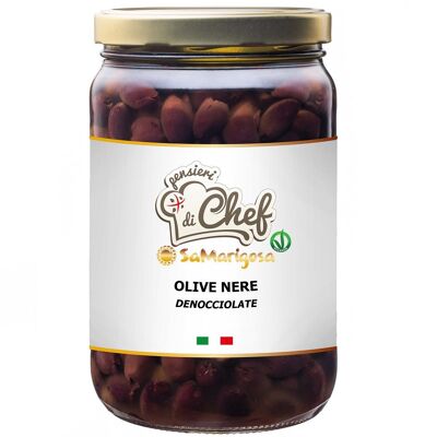 Olives noires dénoyautées Bocal 1400 g