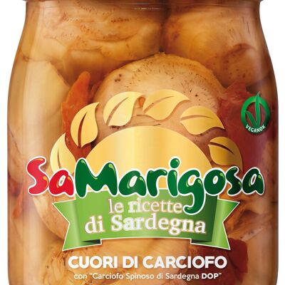 Cuori di Carciofo Gusto Ricco piccante con “ Carciofo Spinoso di Sardegna DOP” Vaso 500 g