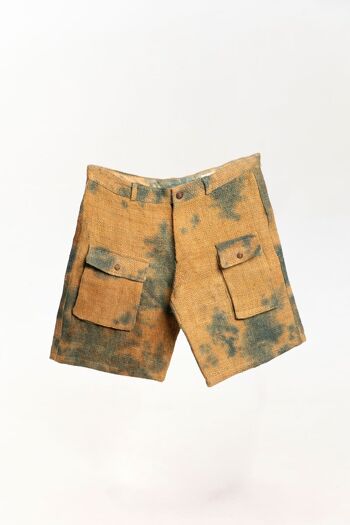 Pantalon cargo Indigo Ice Dye 100 % chanvre 3