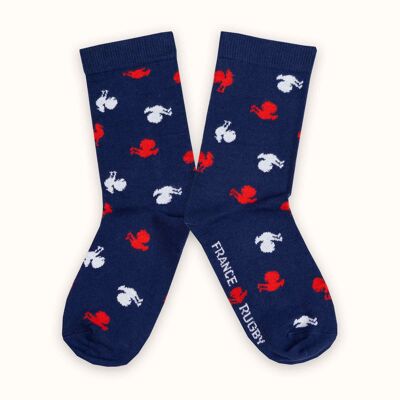 Chaussettes France Rugby - Allover Bleu