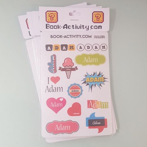 Stickers à Personnaliser Avec Le Prénom Adam : Ajoutez Une Touche Unique À Vos Objets Préférés