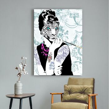 Peinture pop, impression sur toile : Matt Spencer, Smoking Diva 2