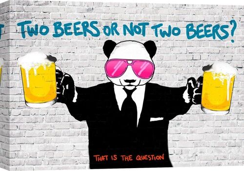 Quadro divertente, stampa su tela: Masterfunk Collective, Two beers or not two beers?