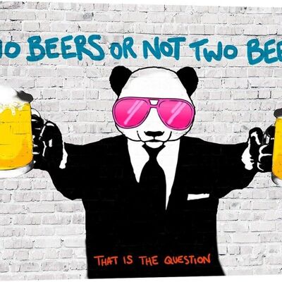 Imagen divertida, impresión en lienzo: Masterfunk Collective, ¿Dos cervezas o no dos cervezas?