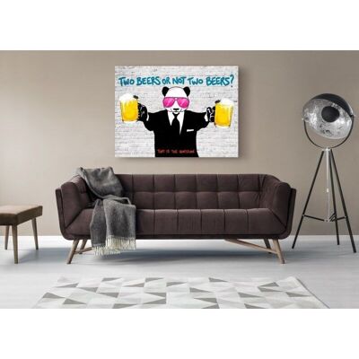 Funny picture, canvas print: Masterfunk Collective, Two beers or not two beers?