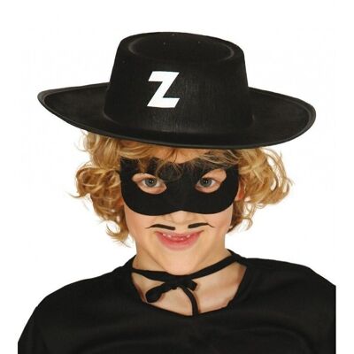 Sombrero Zorro infantil fieltro negro