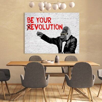 Motivational painting, canvas print: Masterfunk Collective, (R)Evolution