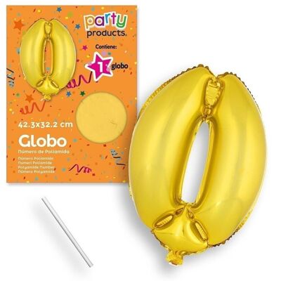 Globo Poliamida 45 cm nº 0 oro