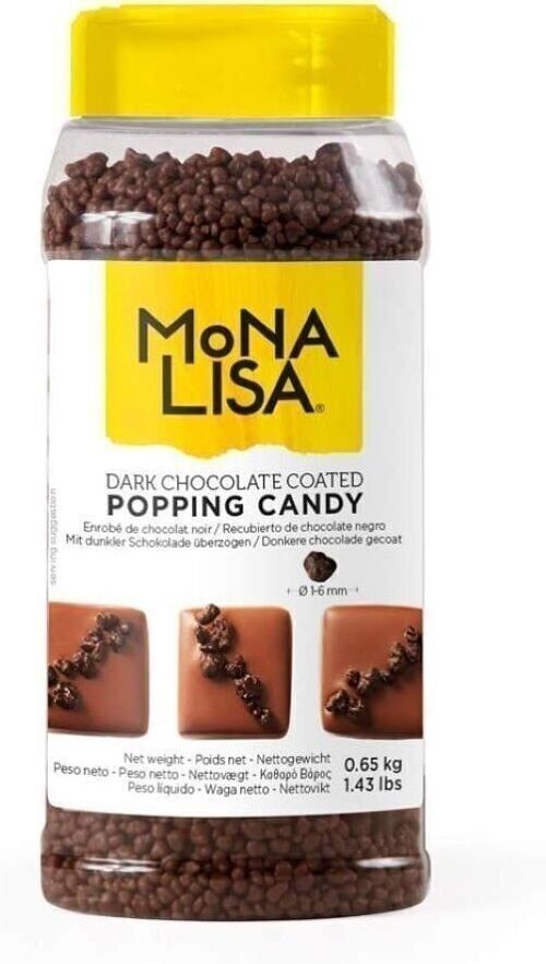 CALLEBAUT - MONA LISA -Popping Candy - Sucre pétillant chocolat  - 650G