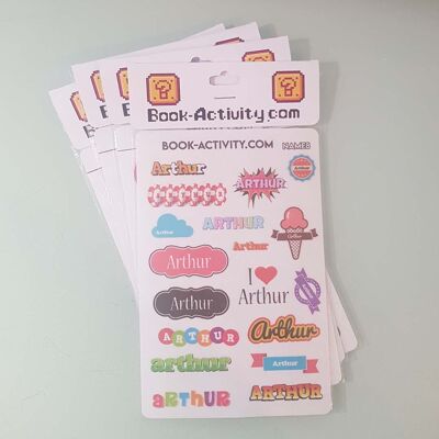 Stickers À Personnaliser Avec Le Prénom Arthur : Ajoutez Une Touche Unique À Votre Quotidien