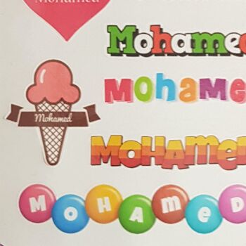 Stickers À Personnaliser Avec Le Prénom Mohamed : Ajoutez Une Touche Unique À Votre Quotidien 3