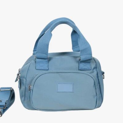 Borsa in tela blu chiaro