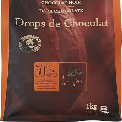 CACAO BARRY 7500 Pépites de Chocolat 50% Min. Cacao 1 kg