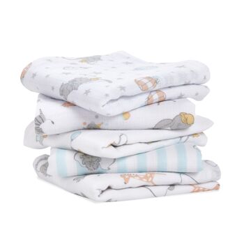 aden + anais™ essentials Lot de 5 carrés de mousseline de coton 10