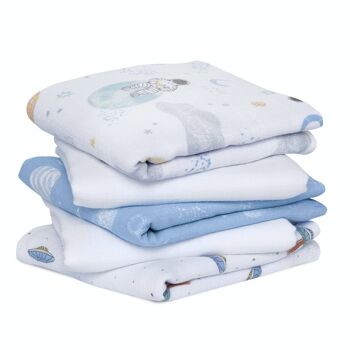 aden + anais™ essentials Lot de 5 carrés de mousseline de coton 14