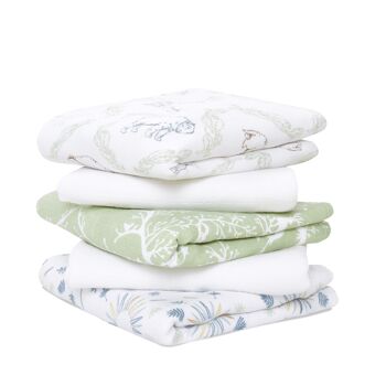 aden + anais™ essentials Lot de 5 carrés de mousseline de coton 25