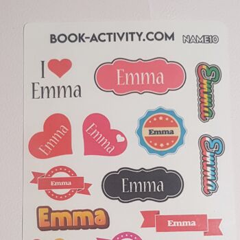 Stickers À Personnaliser Avec Le Prénom Emma : Ajoutez Une Touche Unique À Votre Quotidien 4