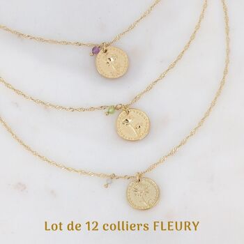 Collier Fleury doré - Birth Flowers 14