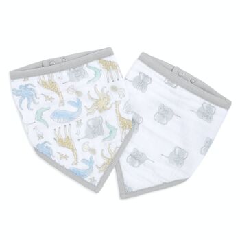 Lot de 2 bavoirs bandana pour bébé en mousseline de coton Aden + Anais™ Essentials 6