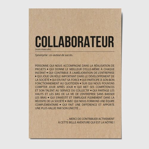 Carte postale définition collaborateur