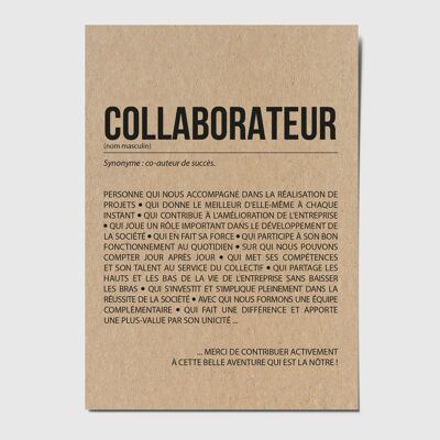 Collaborator definition postcard