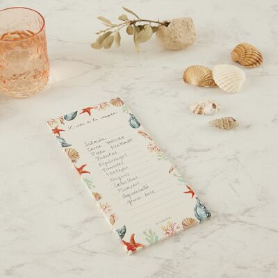 Coral shopping list pad with magnet