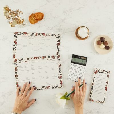 Monthly planner pomegranates collection