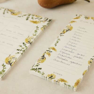 Mimosas shopping list pad with magnet