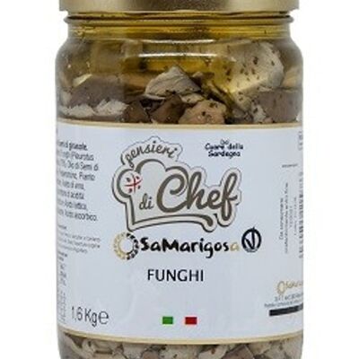 Mushrooms in sunflower seed oil Jar 1600 g
