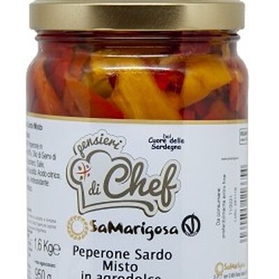 Süß-saurer sardischer Paprika Glas 1600 g