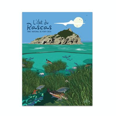 Poster Rascas islet, Port Cros