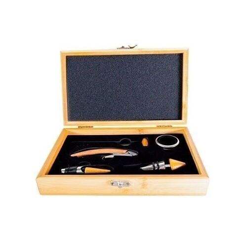 COFFRET SOMMELIER BAMBOU 5 PIECES