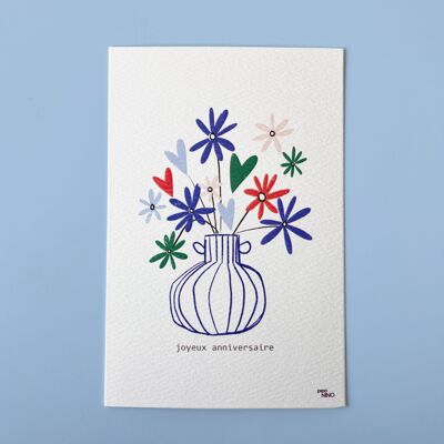 Birthday card - BOUQUET of FLOWERS