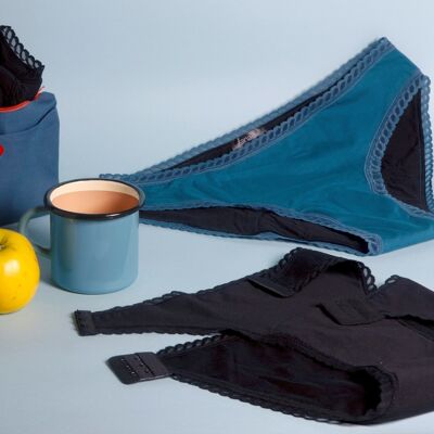 Washable and detachable menstrual panties moderate flow