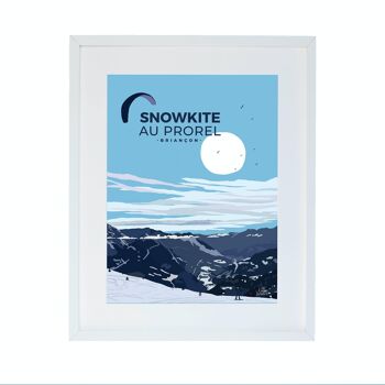 Affiche montagne, Snowkite, Briançon 4