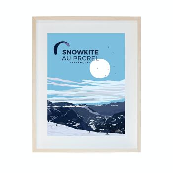 Affiche montagne, Snowkite, Briançon 5