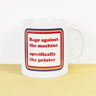 Rabbia contro la tazza della stampante