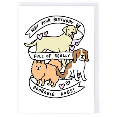 Adorable Dogs Birthday Card