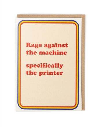 Rage contre l'imprimante Carte de vœux