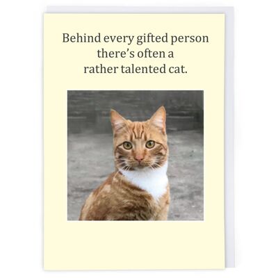 Talented Cat Greeting Card