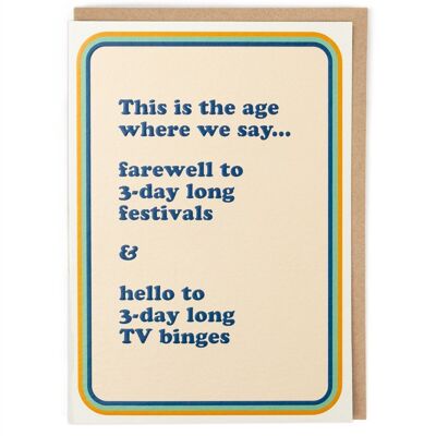 The Age Where We Say Birthday Card