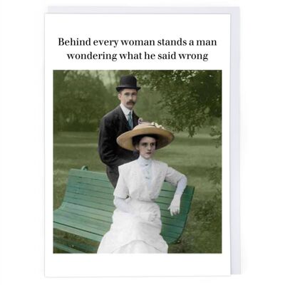 Behind Every Woman Greeting Card